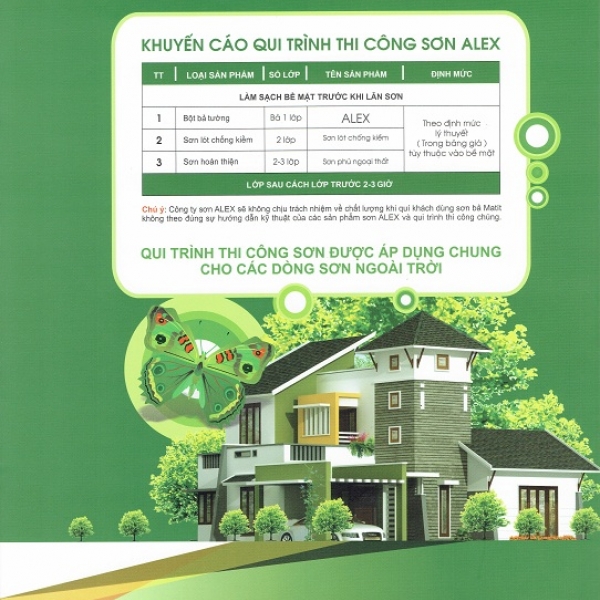 Sơn nhà Alex ngoại thất loại phổ thông