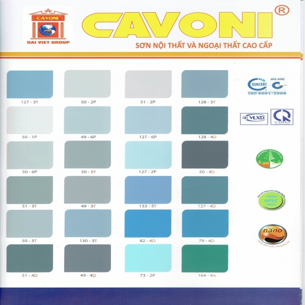 Bảng màu sơn Cavoni